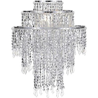 Lampadario perline silver