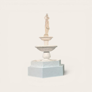 Fontana multilivello con cascata d'acqua